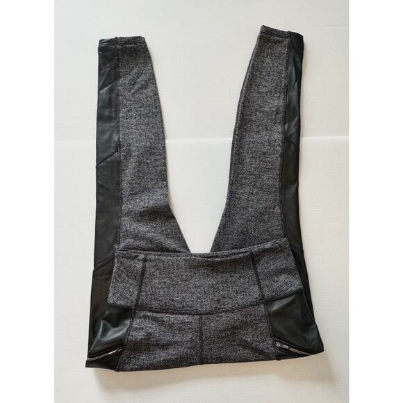 Athleta Metro Drifter Leggings Size S Luxe Herringbone Faux Leather High-Rise - Picture 4 of 11